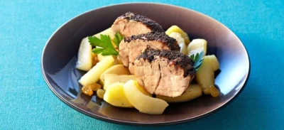 Mignon de porc au pavot et sa compote de fruits d'automne Image 1