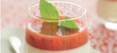 Verrines vanille fraise et basilic Image 1