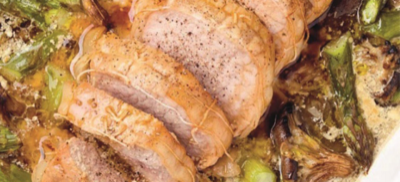 Rôti de veau pleurotes-asperges Image 1